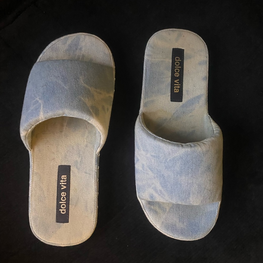 Dolce Vita Denim Blue Slides- House Shoes